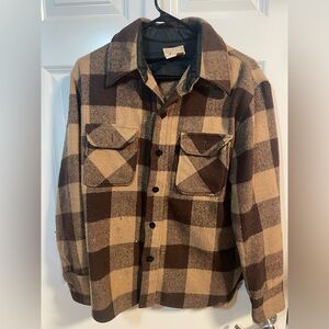 Vintage fox knapp plaid flannel shirt